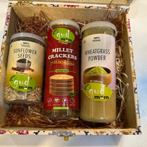 Healthy  Gift Hamper  -Sunflower seeds(100gm),Bajra Crackers(90gm) & Wheatgrass powder(100gm)